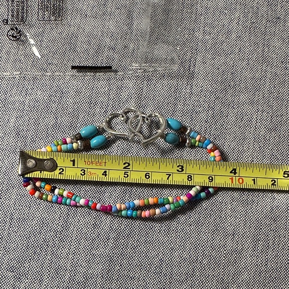 Silver Heart Charm Beaded Bracelet - Picture 4 of 5